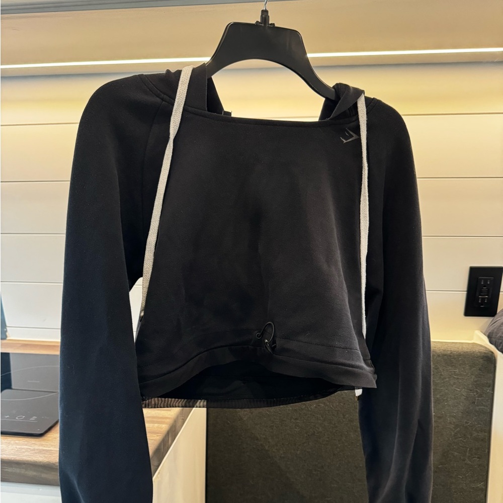 Black Gymshark Whitney Simmons Cropped Hoodie S